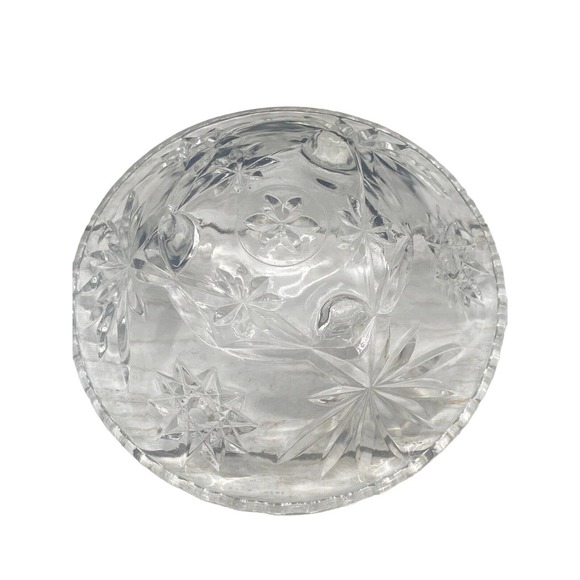 Vintage Star of David Starburst Cut Glass Crystal Relish Dish Condiment Bowl - Picture 7 of 10